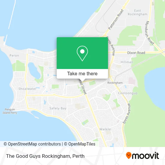 Mapa The Good Guys Rockingham
