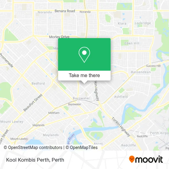 Mapa Kool Kombis Perth