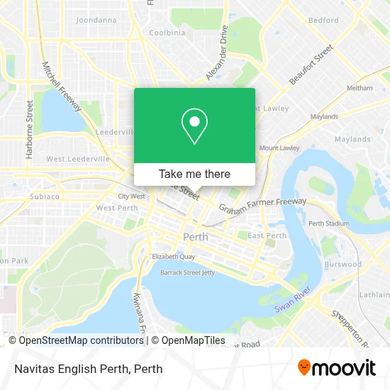 Mapa Navitas English Perth