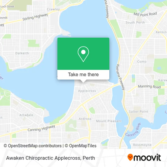 Awaken Chiropractic Applecross map
