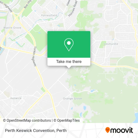 Mapa Perth Keswick Convention