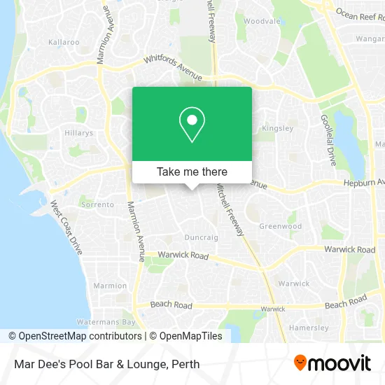 Mapa Mar Dee's Pool Bar & Lounge