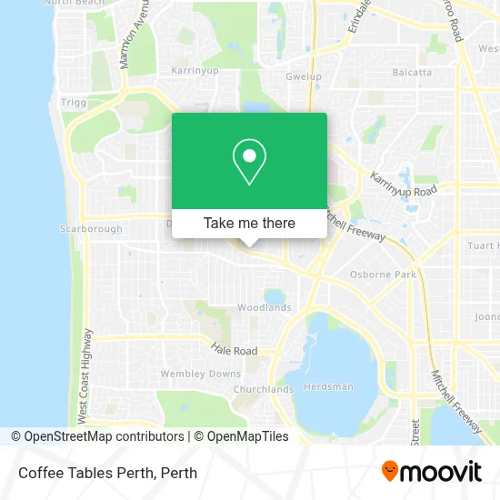 Coffee Tables Perth map