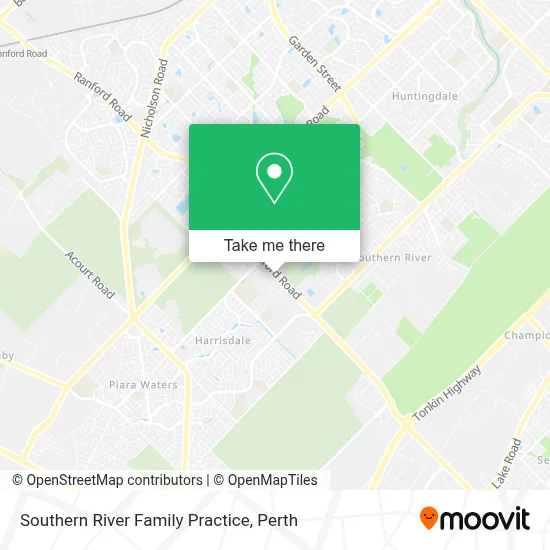 Mapa Southern River Family Practice