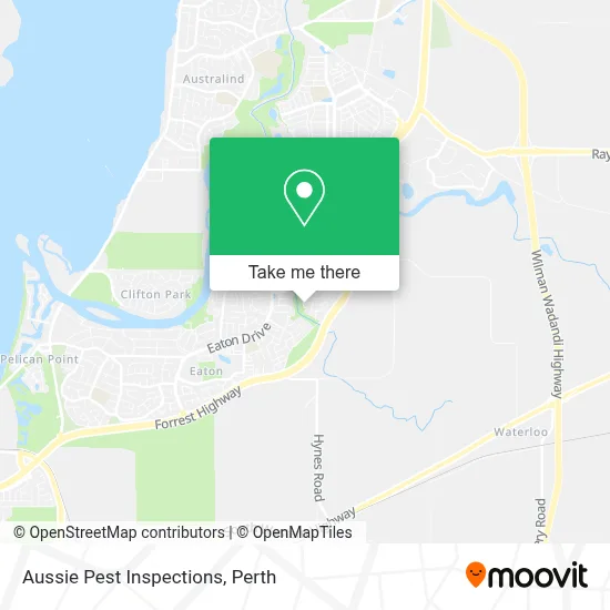 Mapa Aussie Pest Inspections