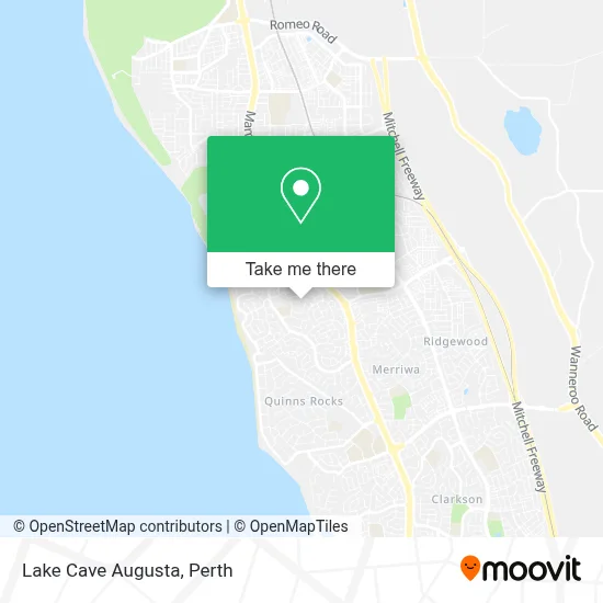Mapa Lake Cave Augusta