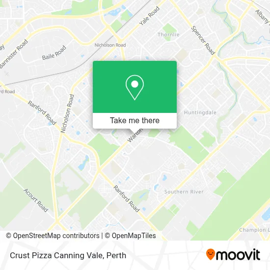 Mapa Crust Pizza Canning Vale