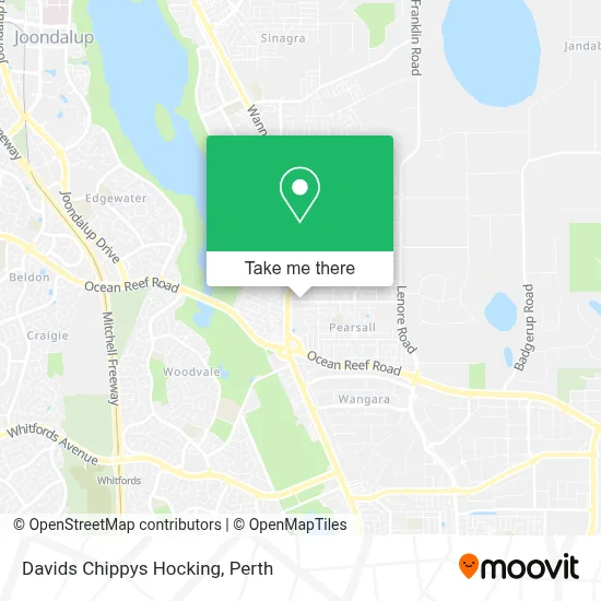 Mapa Davids Chippys Hocking