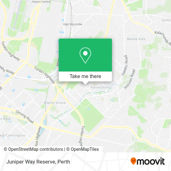 Mapa Juniper Way Reserve