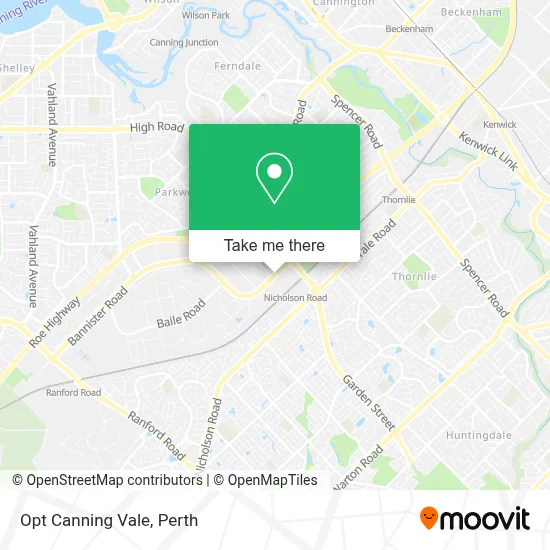 Mapa Opt Canning Vale