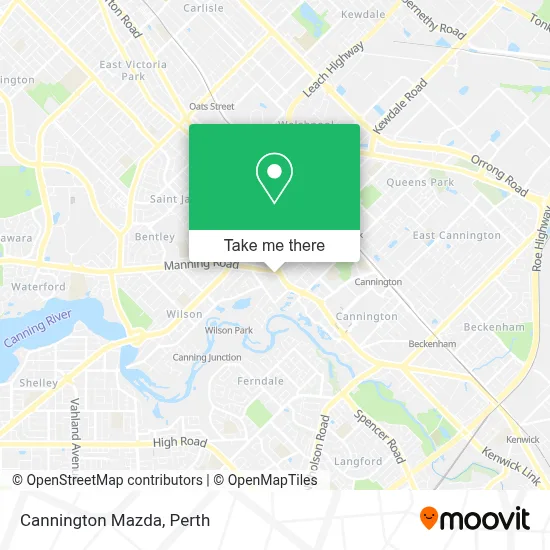 Mapa Cannington Mazda