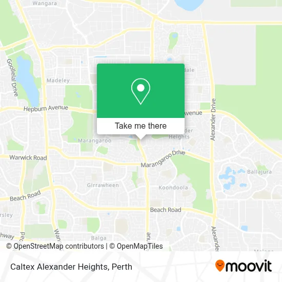 Mapa Caltex Alexander Heights