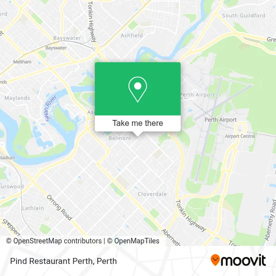 Mapa Pind Restaurant Perth