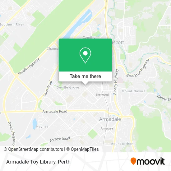Mapa Armadale Toy Library