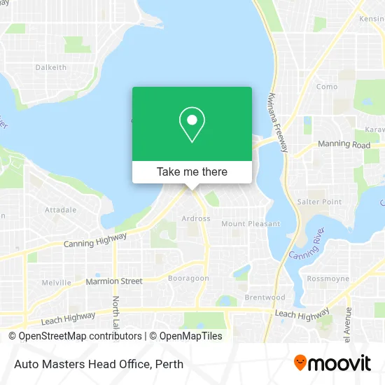 Mapa Auto Masters Head Office