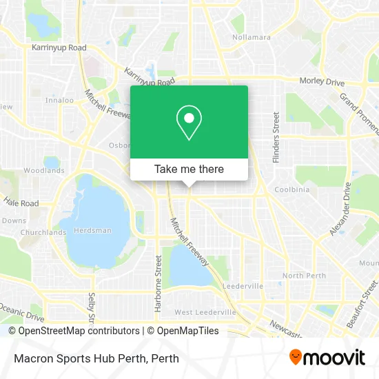 Mapa Macron Sports Hub Perth