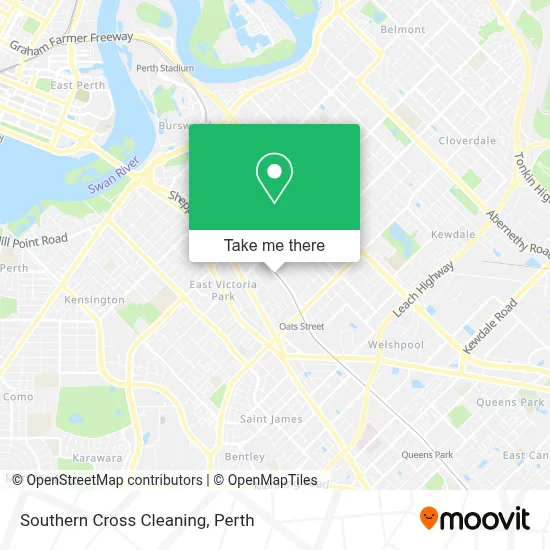 Mapa Southern Cross Cleaning