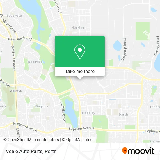 Mapa Veale Auto Parts