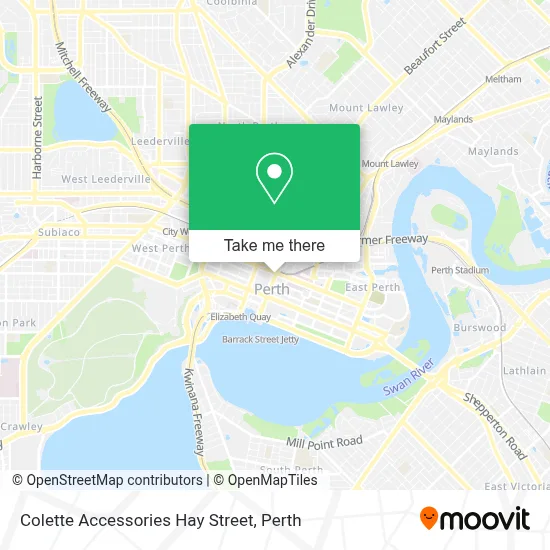 Colette Accessories Hay Street map