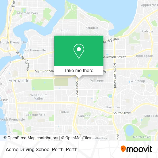 Mapa Acme Driving School Perth