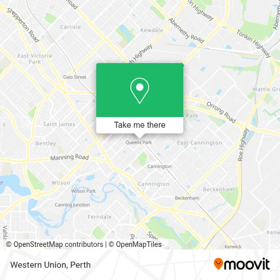 Mapa Western Union