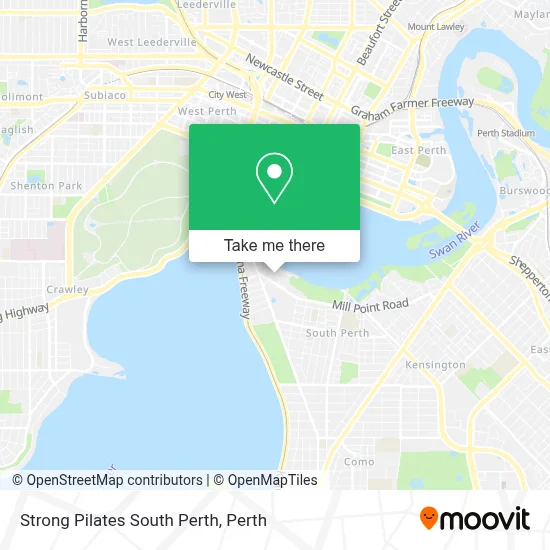 Mapa Strong Pilates South Perth