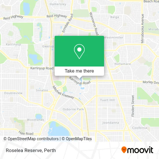 Mapa Roselea Reserve