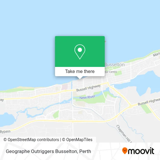 Mapa Geographe Outriggers Busselton