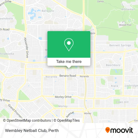 Mapa Wembley Netball Club