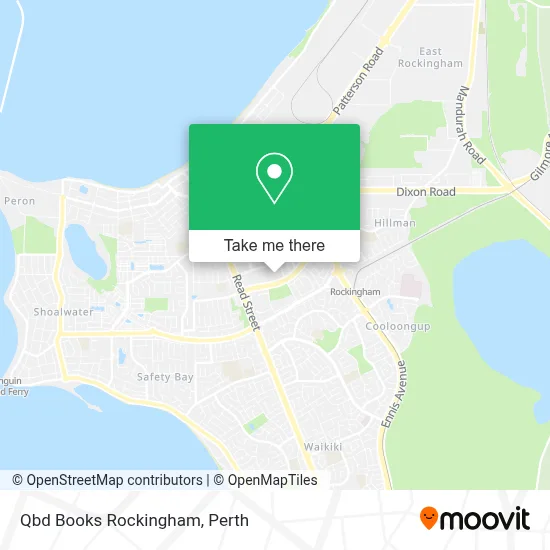 Mapa Qbd Books Rockingham