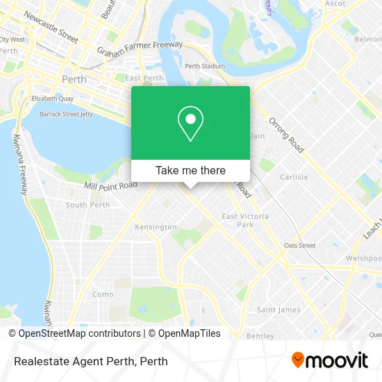 Realestate Agent Perth map