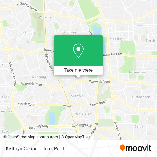 Kathryn Cooper Chiro map