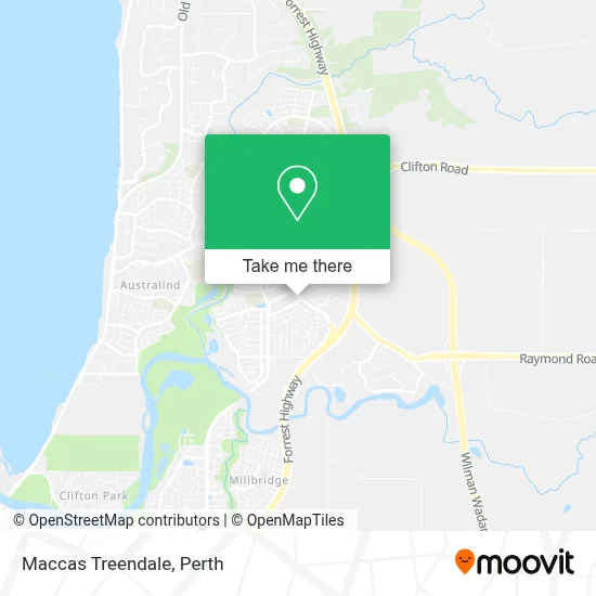 Mapa Maccas Treendale
