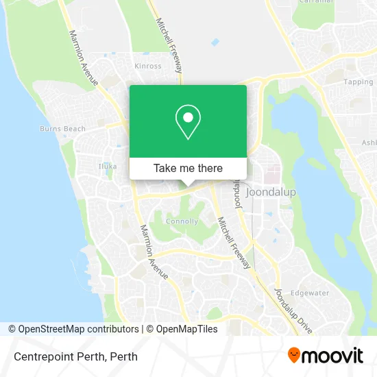 Mapa Centrepoint Perth