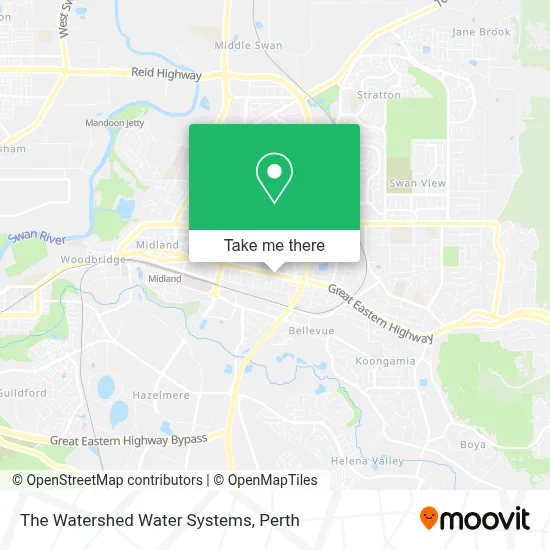 Mapa The Watershed Water Systems