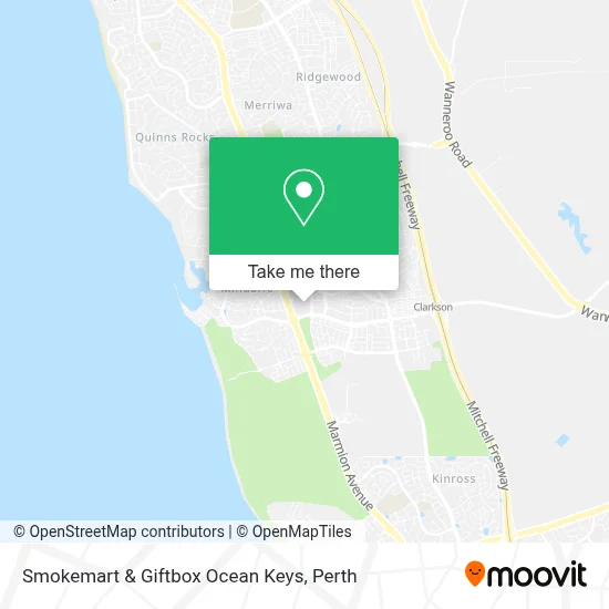 Mapa Smokemart & Giftbox Ocean Keys