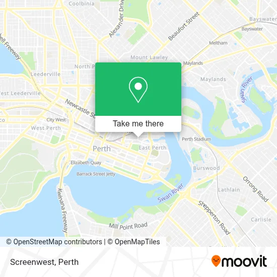 Mapa Screenwest