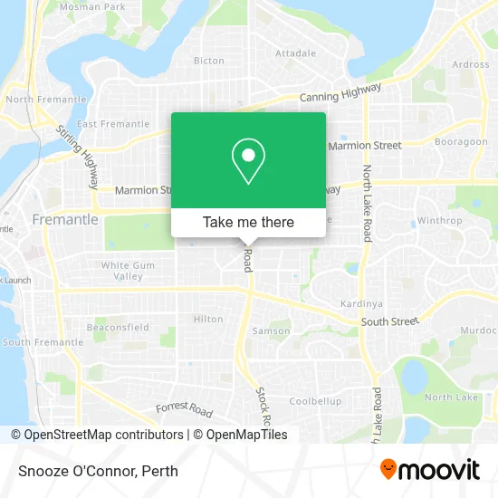 Mapa Snooze O'Connor