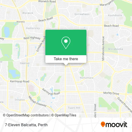 Mapa 7-Eleven Balcatta