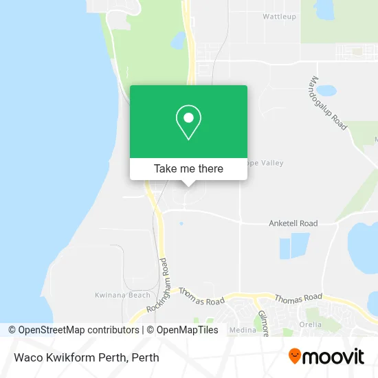 Mapa Waco Kwikform Perth