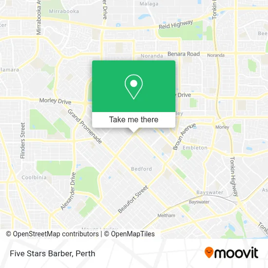 Mapa Five Stars Barber