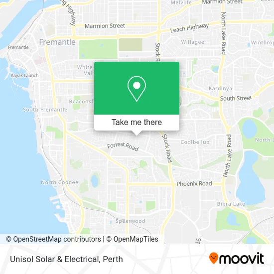 Unisol Solar & Electrical map