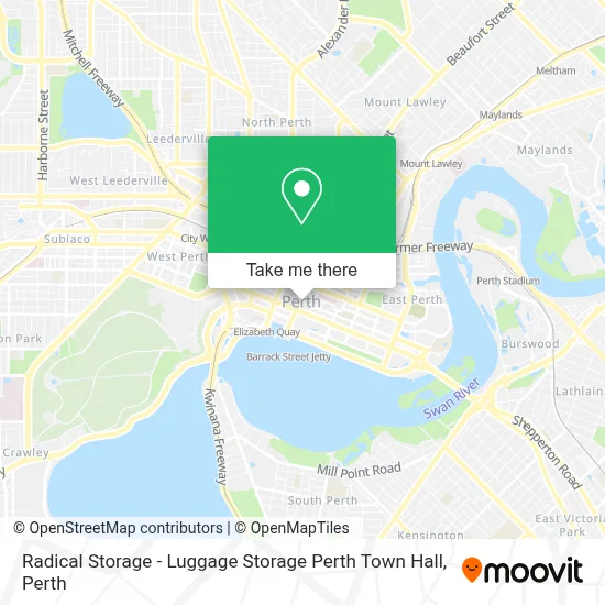 Mapa Radical Storage - Luggage Storage Perth Town Hall