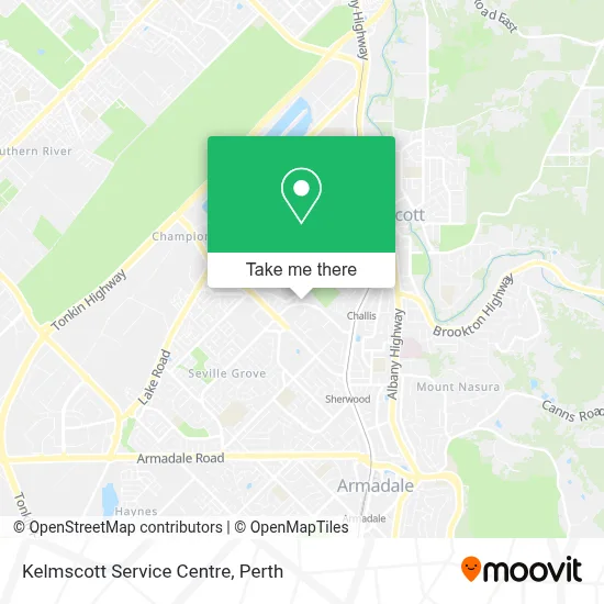 Mapa Kelmscott Service Centre