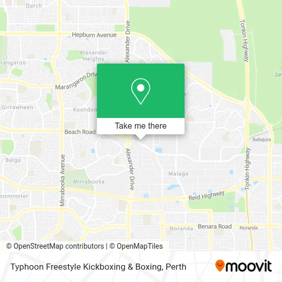 Mapa Typhoon Freestyle Kickboxing & Boxing
