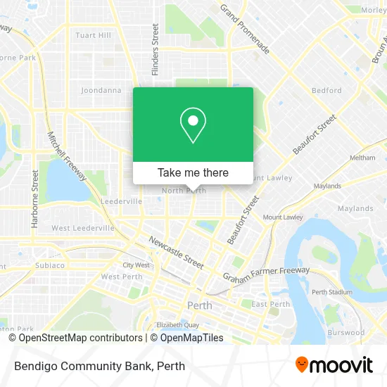 Mapa Bendigo Community Bank