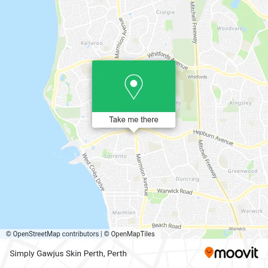 Mapa Simply Gawjus Skin Perth