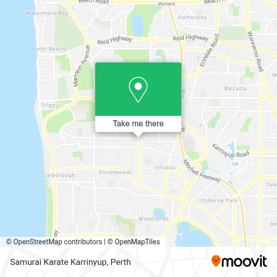 Mapa Samurai Karate Karrinyup