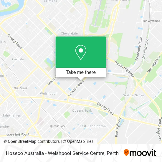 Mapa Hoseco Australia - Welshpool Service Centre