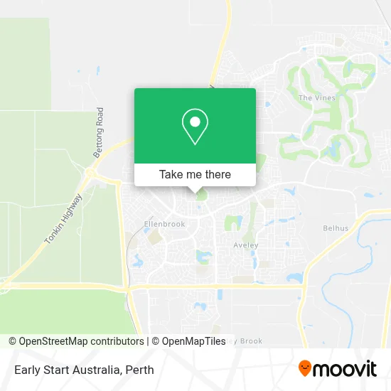Mapa Early Start Australia